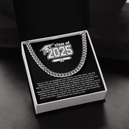 Class of 2025 Graduation Gift - Cuban Link Chain