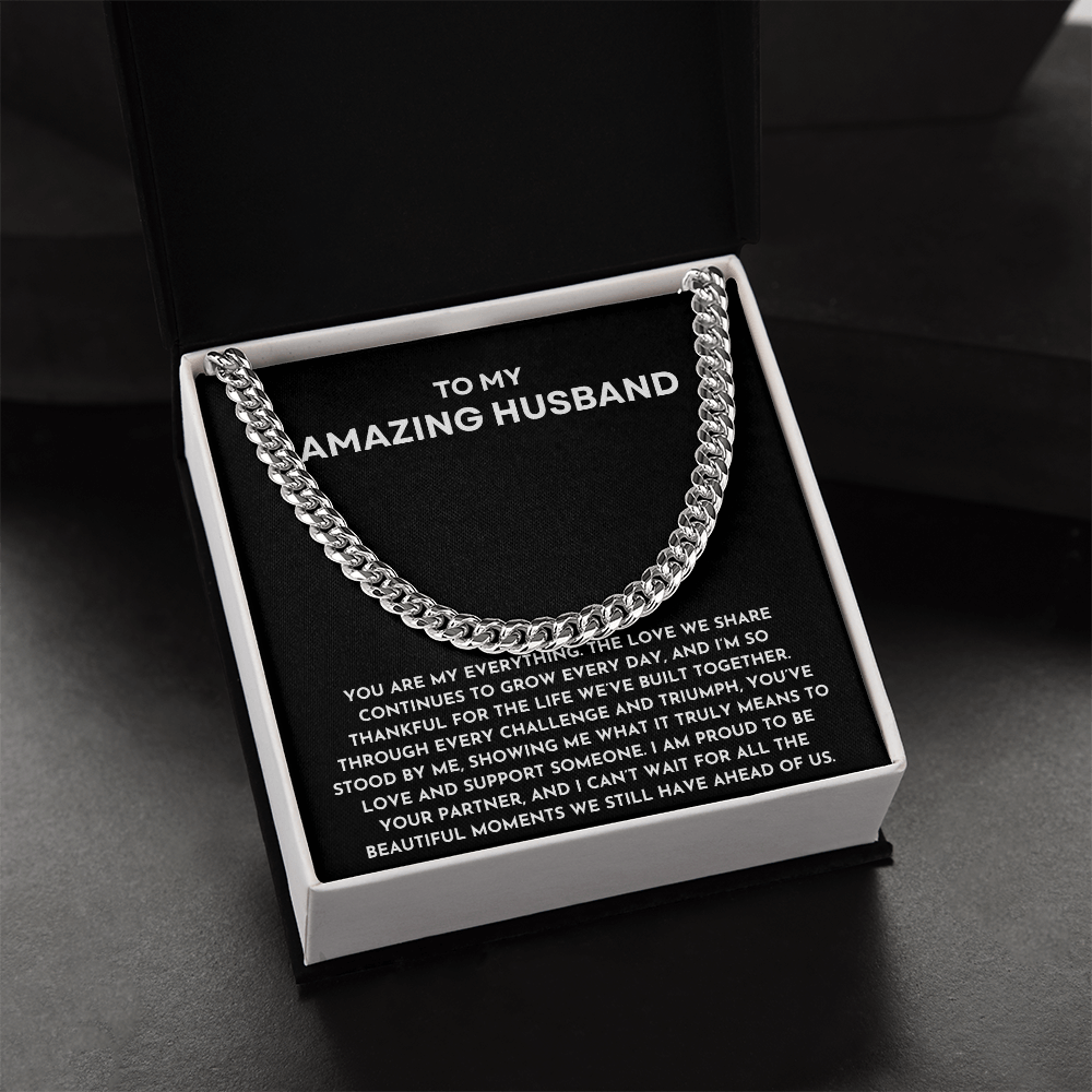 To My Amazing Husband - Cuban Link Chain