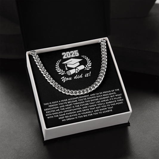 Class of 2025 Graduation Gift - Cuban Link Chain