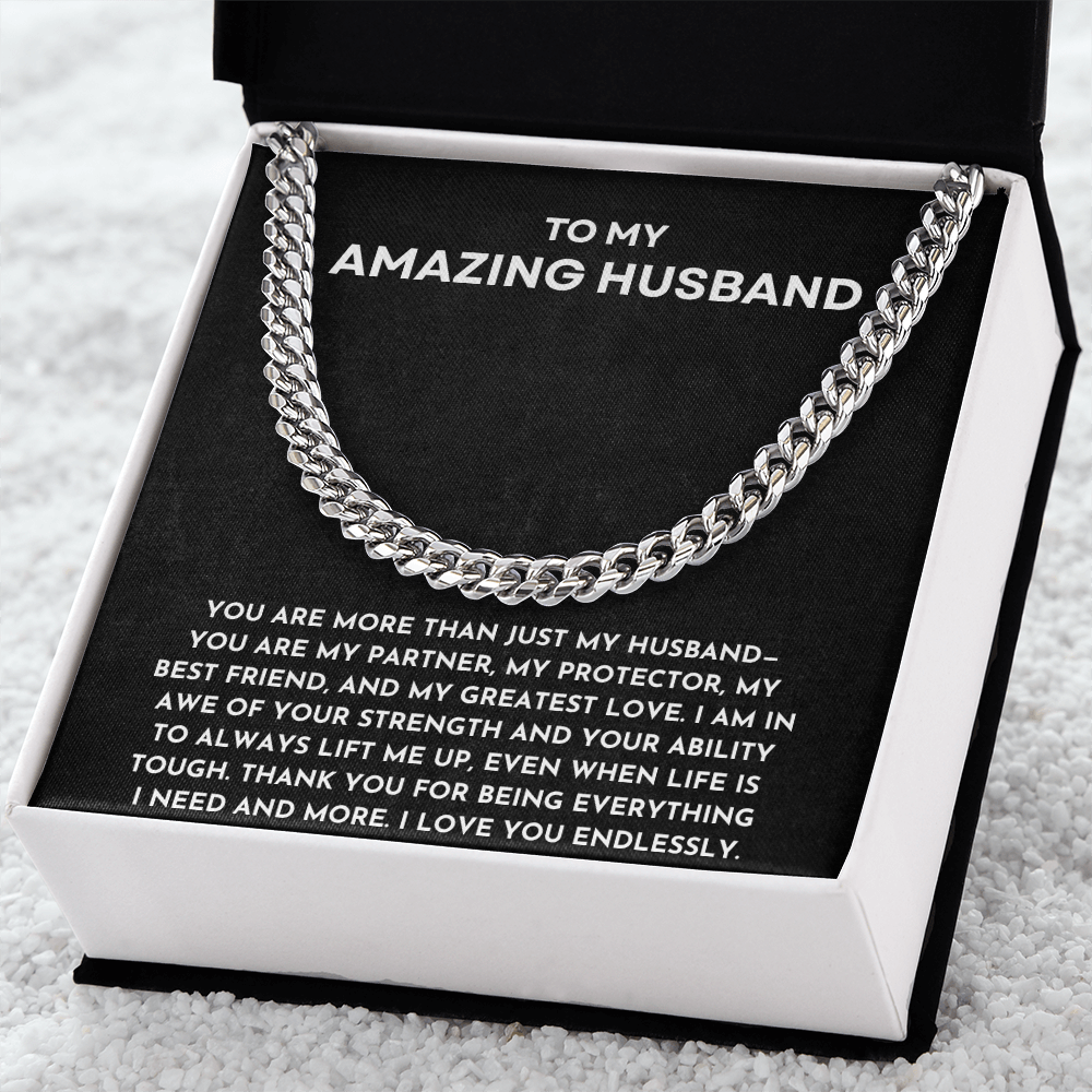 To My Amazing Husband - Cuban Link Chain
