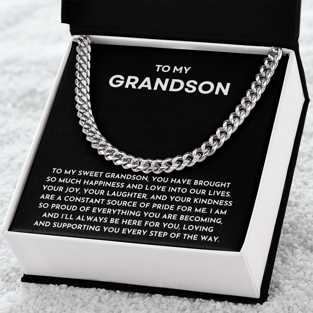 To My Grandson - Cuban Link Chain