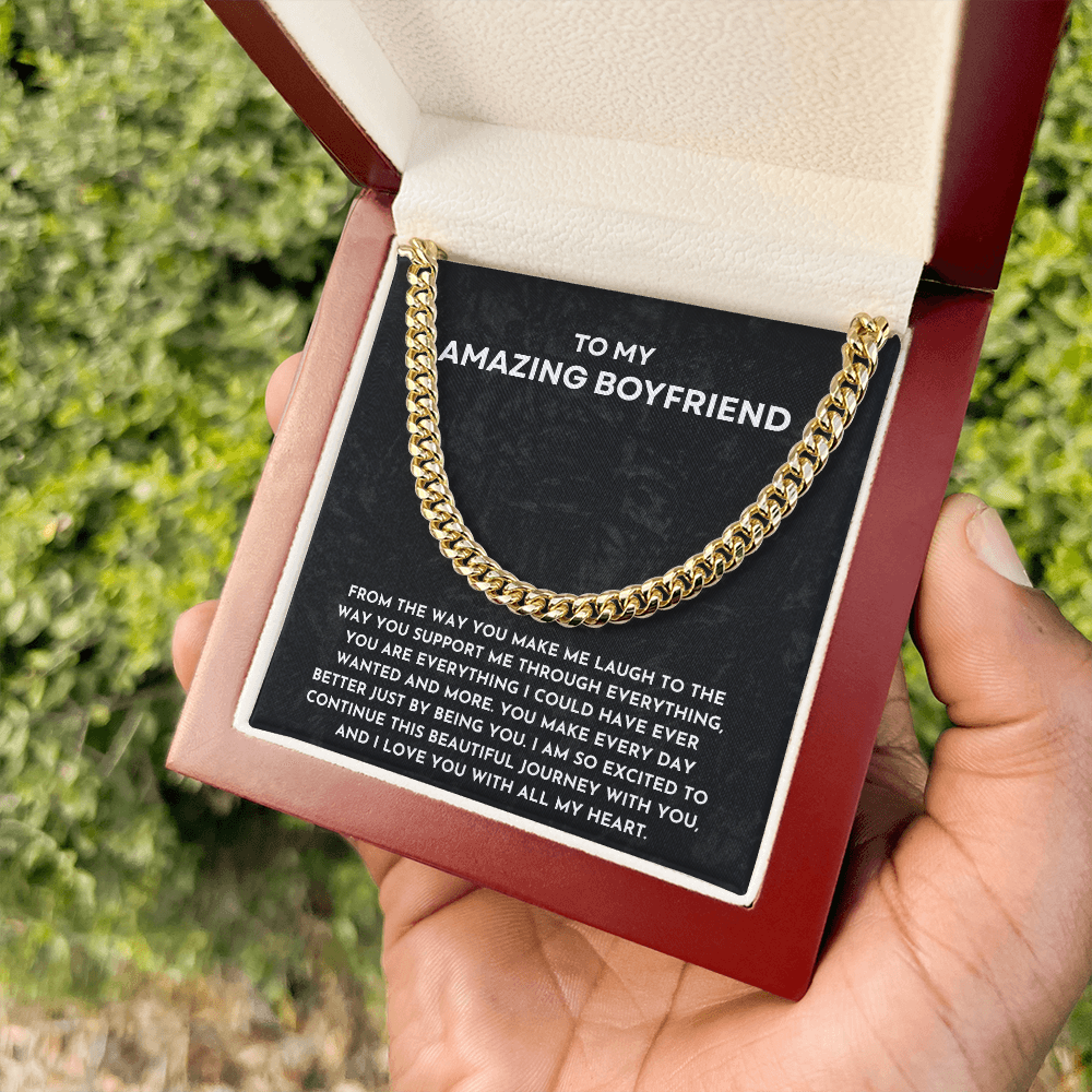 To My Amazing Boyfriend - Cuban Link Chain
