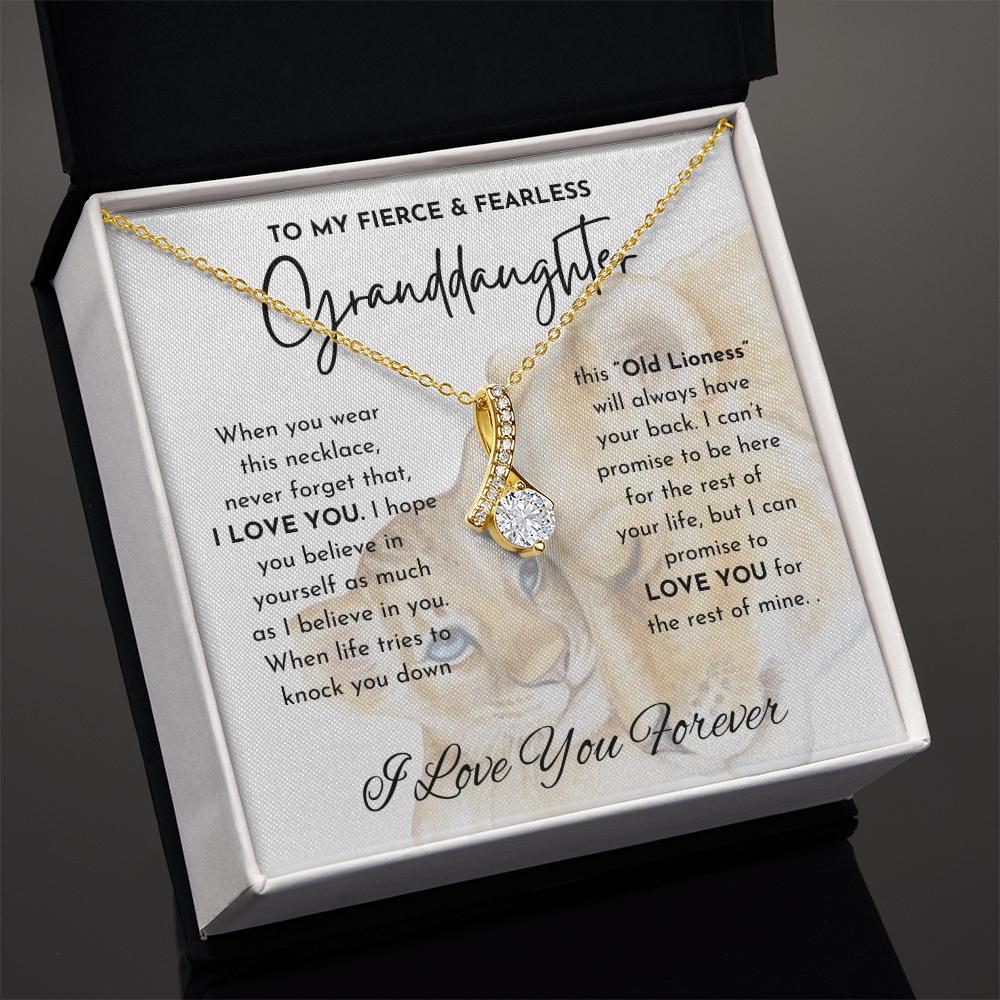 To My Fierce and Fearless Granddaughter - Alluring Beauty Necklace