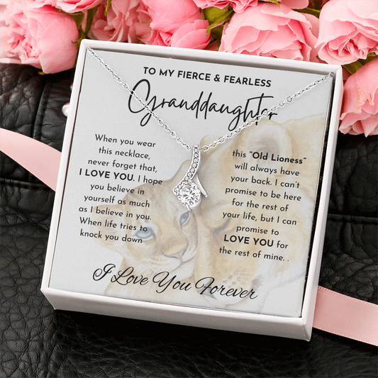 To My Fierce and Fearless Granddaughter - Alluring Beauty Necklace