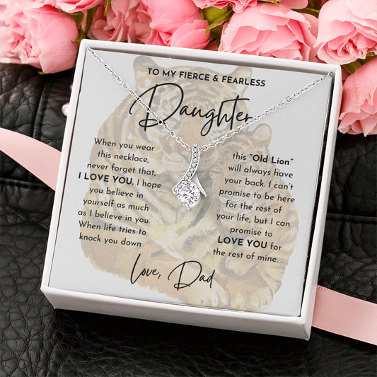 To My Fierce and Fearless Daughter - Alluring Beauty Necklace