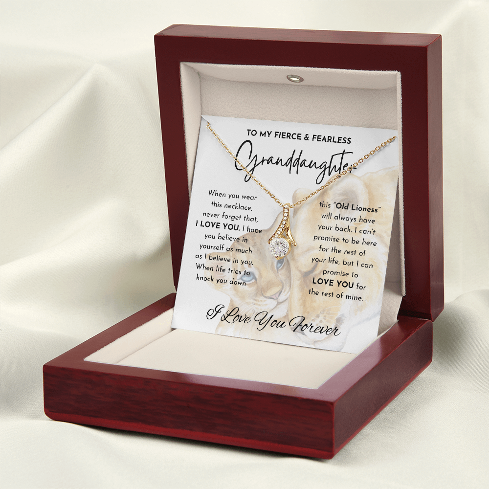 To My Fierce and Fearless Granddaughter - Alluring Beauty Necklace