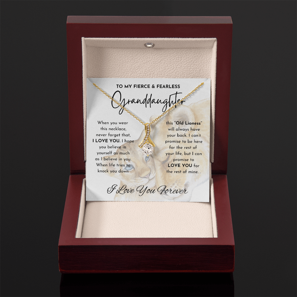 To My Fierce and Fearless Granddaughter - Alluring Beauty Necklace