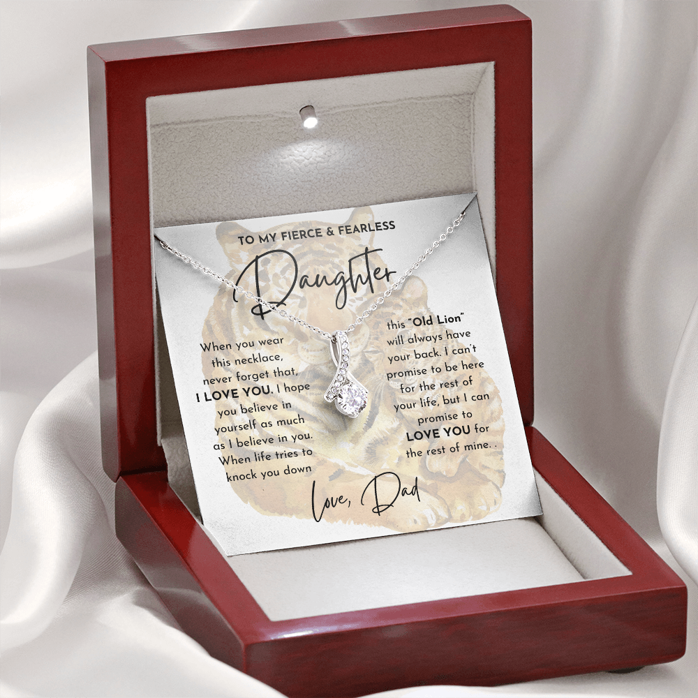 To My Fierce and Fearless Daughter - Alluring Beauty Necklace