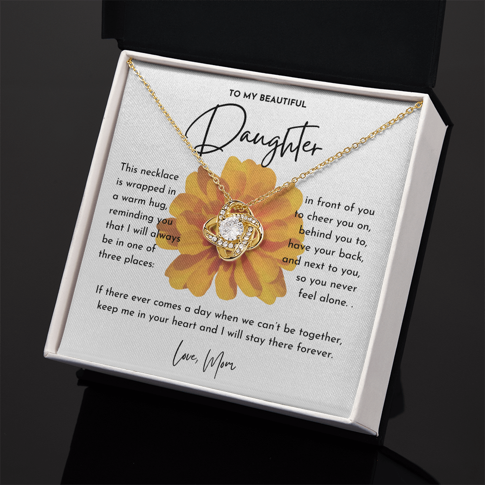 To My Beautiful Daughter - Love Knot Necklace