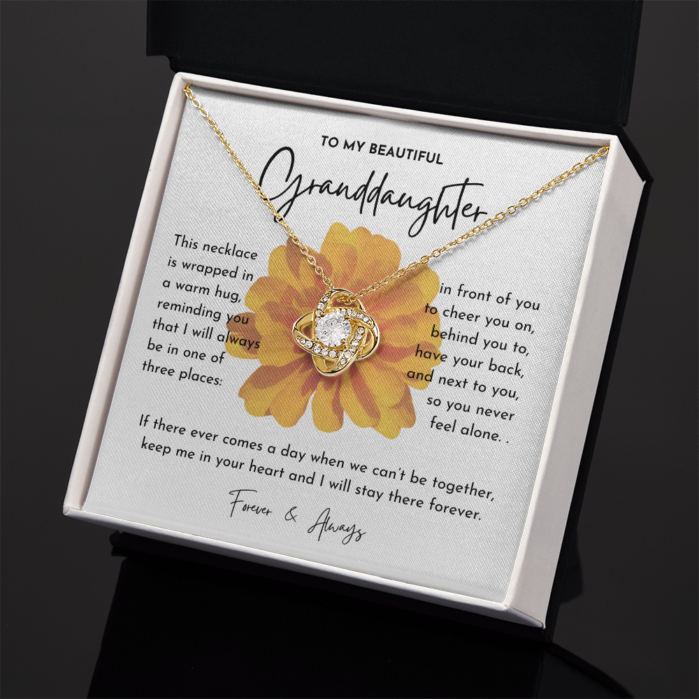 To My Beautiful Granddaughter - Love Knot Necklace