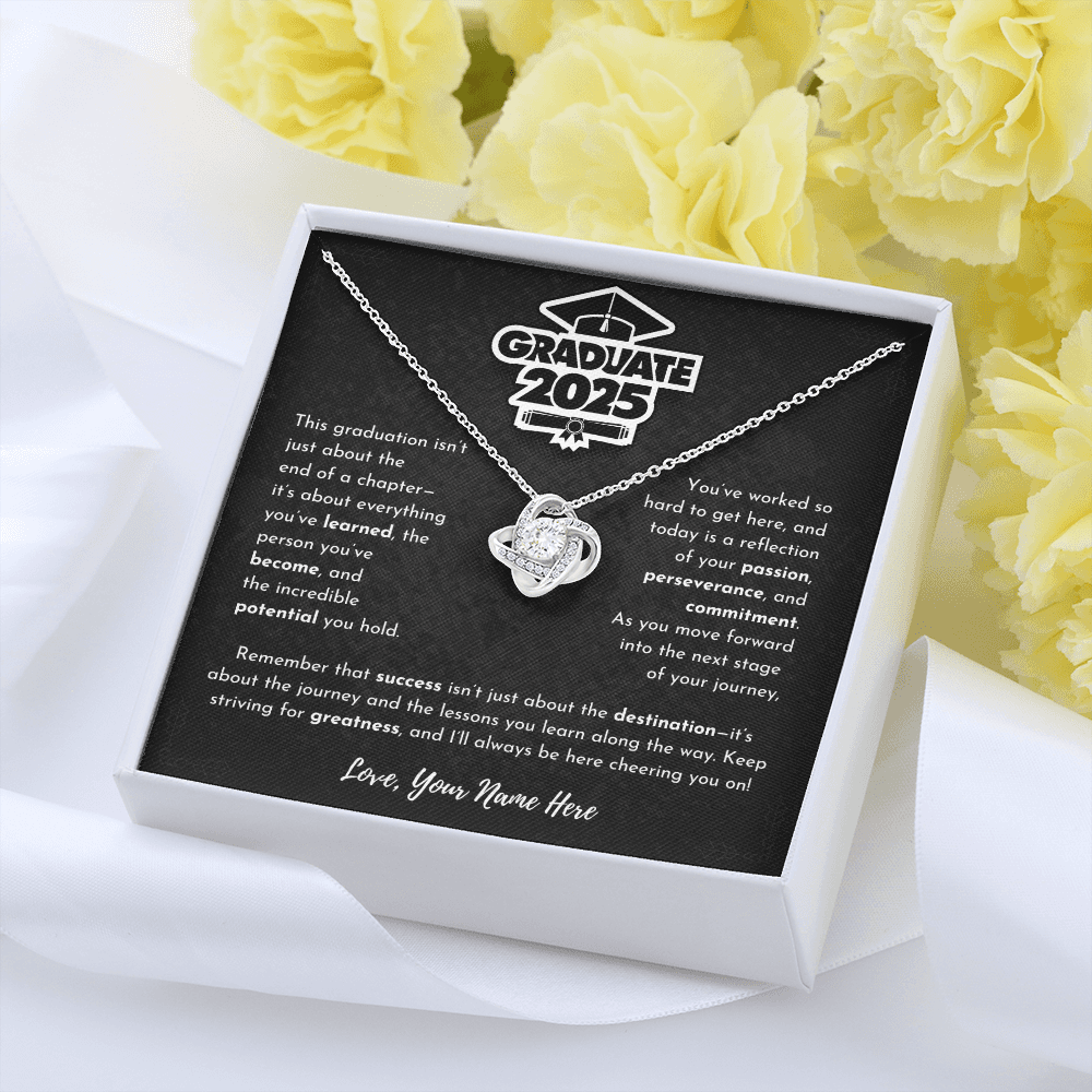 Personalized Graduation Gift 2025 - Love Knot Necklace