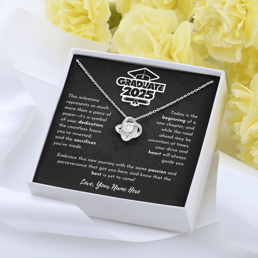 Personalized Graduation Gift 2025 - Love Knot Necklace