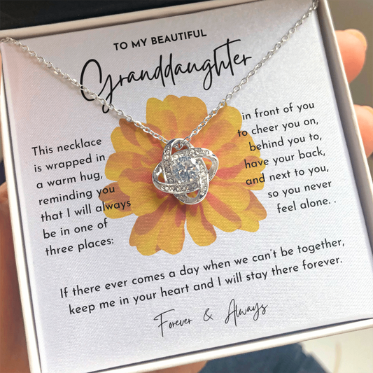To My Beautiful Granddaughter - Love Knot Necklace