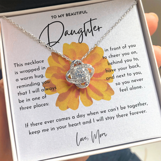 To My Beautiful Daughter - Love Knot Necklace