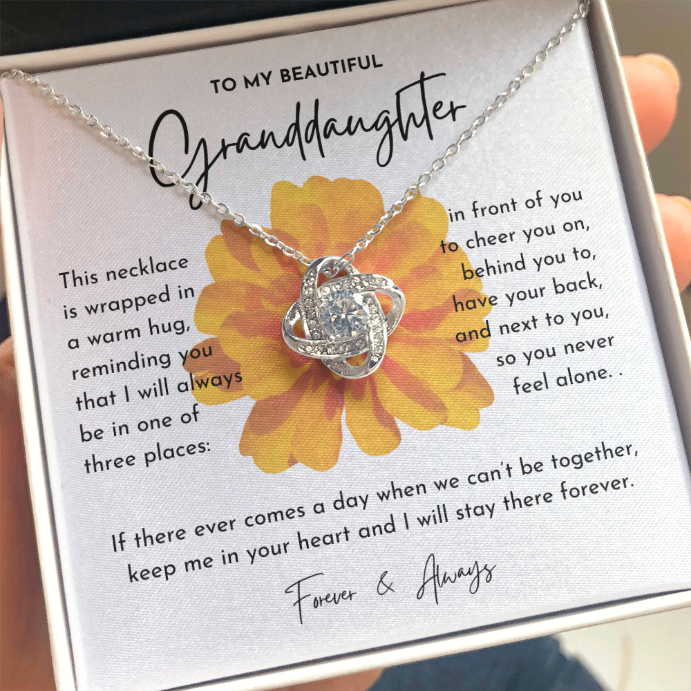 To My Beautiful Granddaughter - Love Knot Necklace