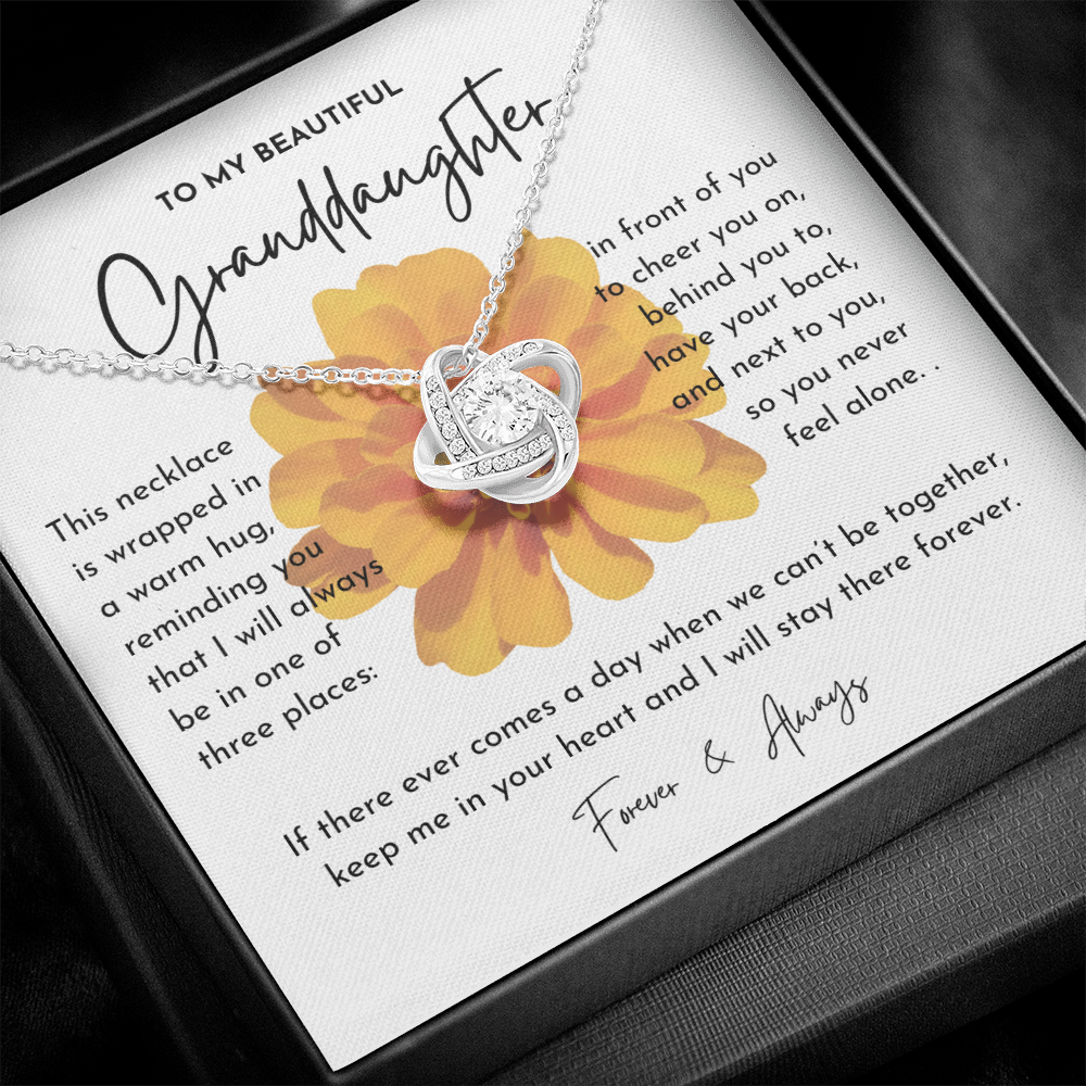 To My Beautiful Granddaughter - Love Knot Necklace