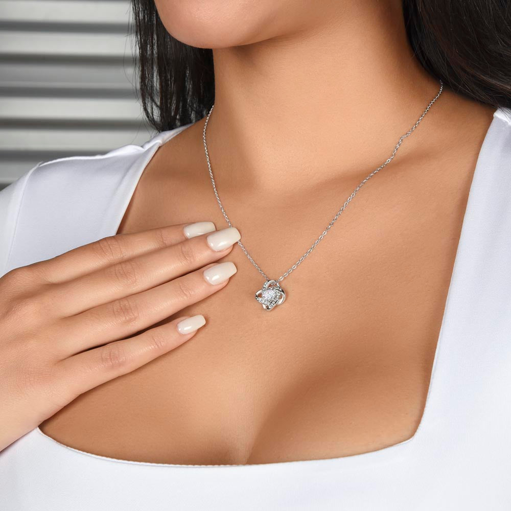 To My Beautiful Granddaughter - Love Knot Necklace