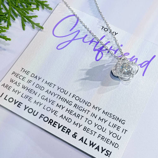 To My Girlfriend- Love Knot Necklace