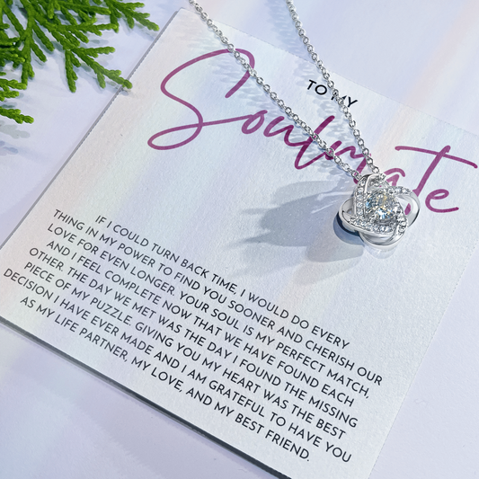 To My Soulmate - Love Knot Necklace