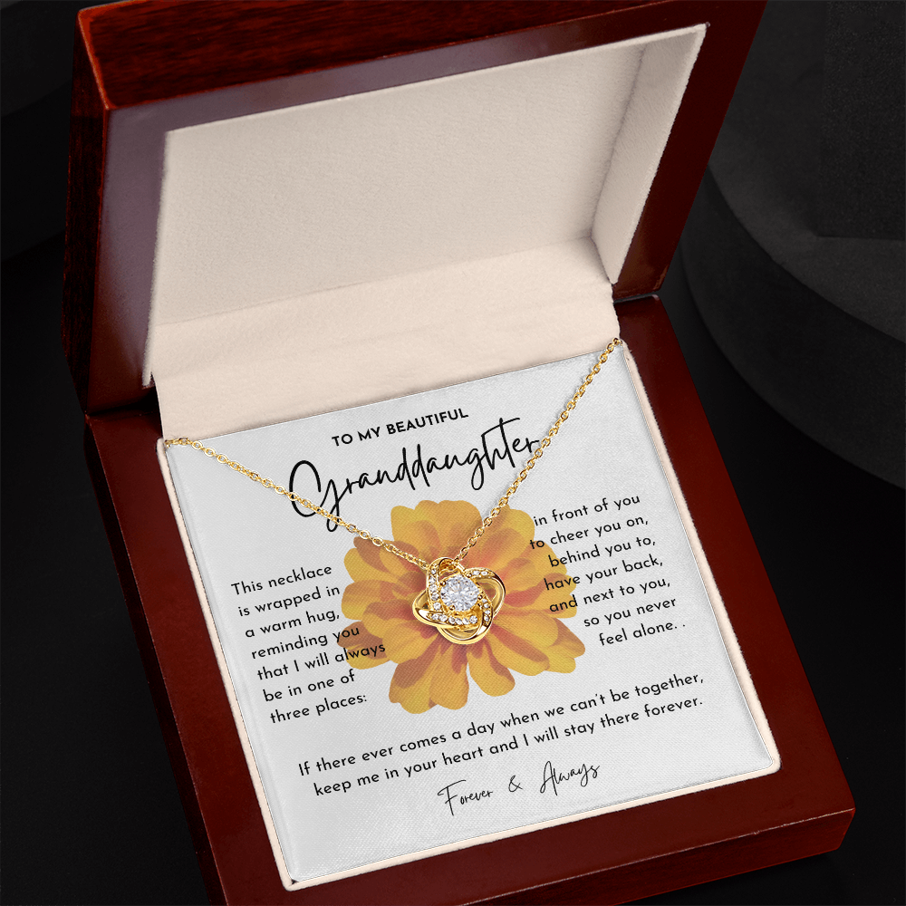 To My Beautiful Granddaughter - Love Knot Necklace