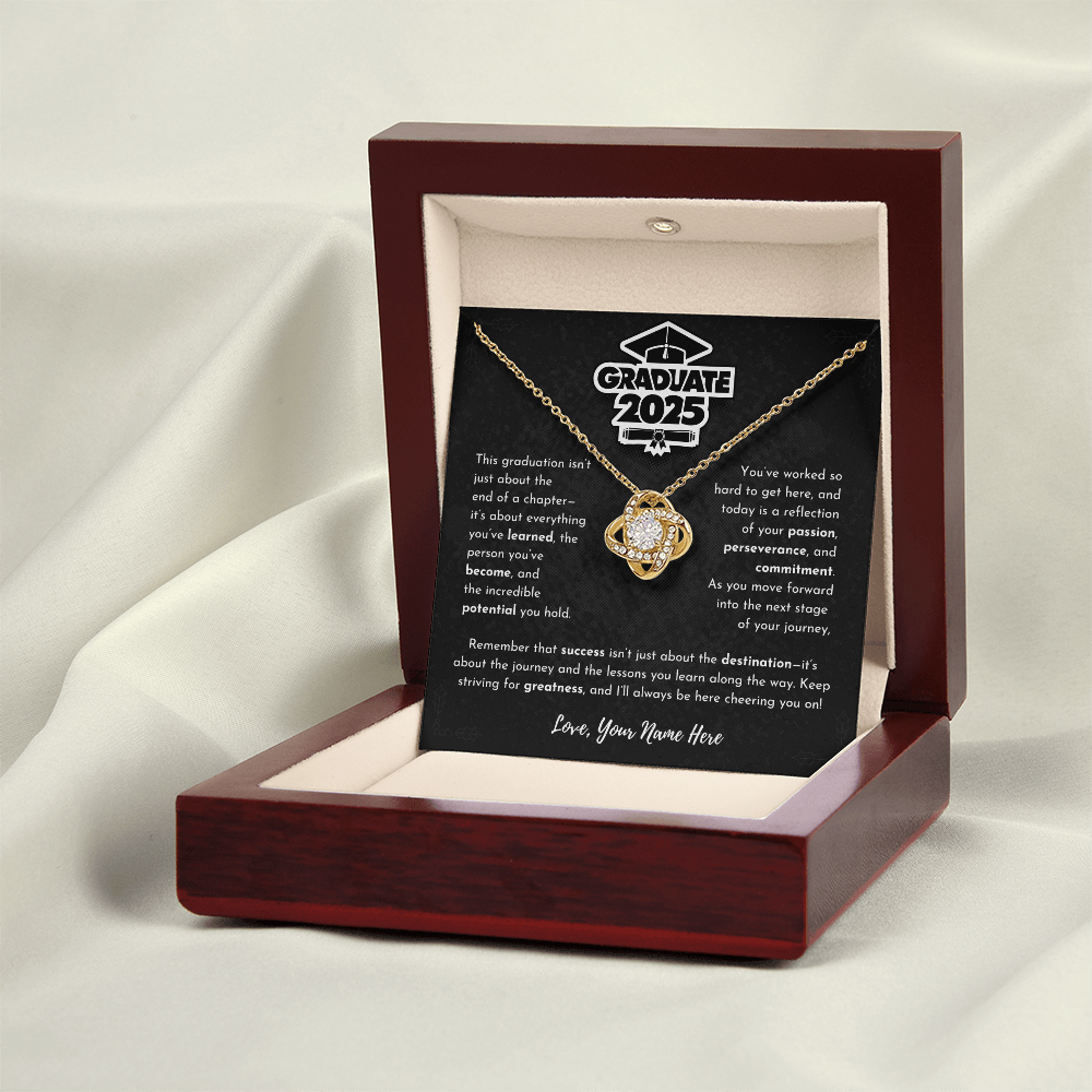 Personalized Graduation Gift 2025 - Love Knot Necklace