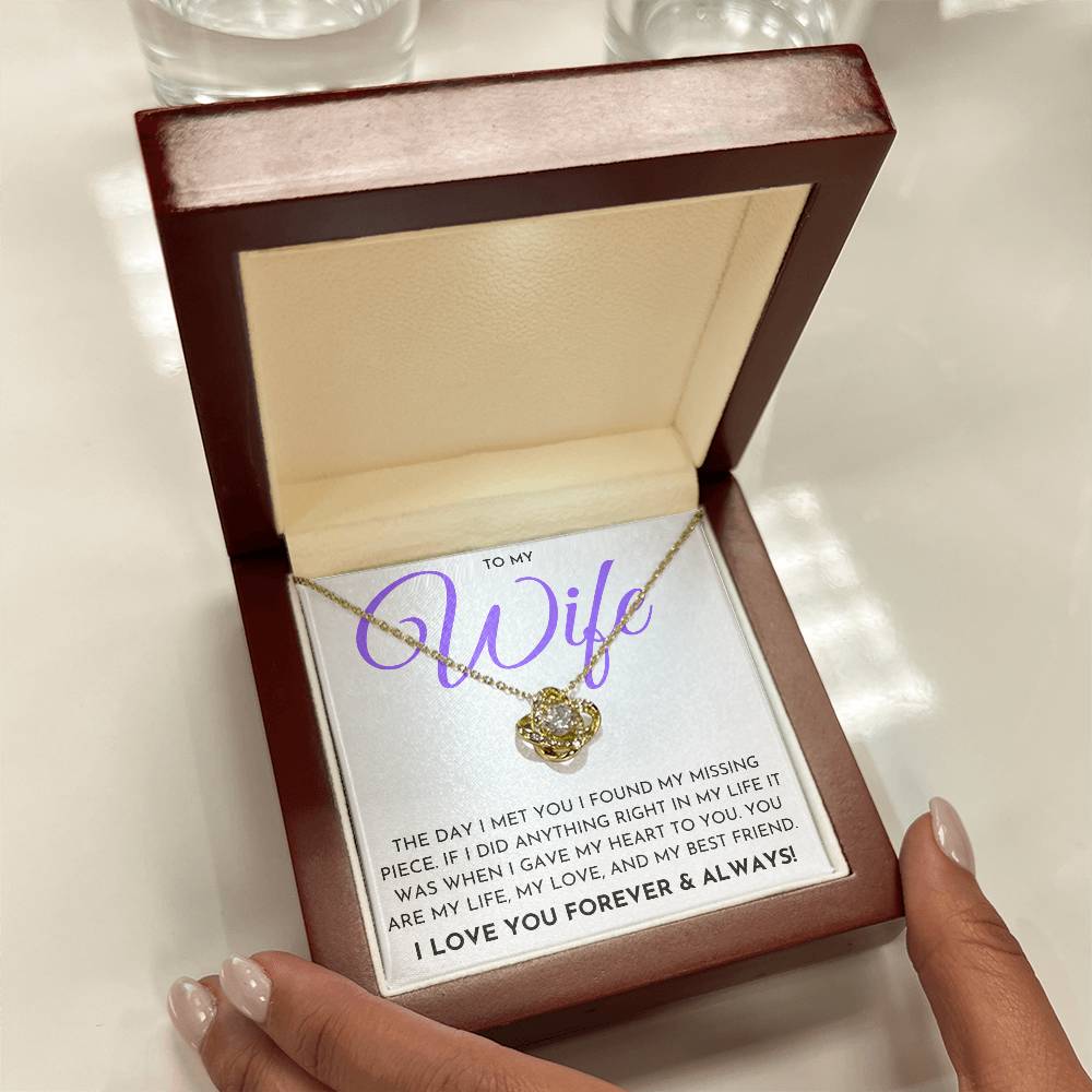 To My Wife- Love Knot Necklace