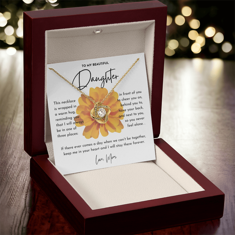 To My Beautiful Daughter - Love Knot Necklace