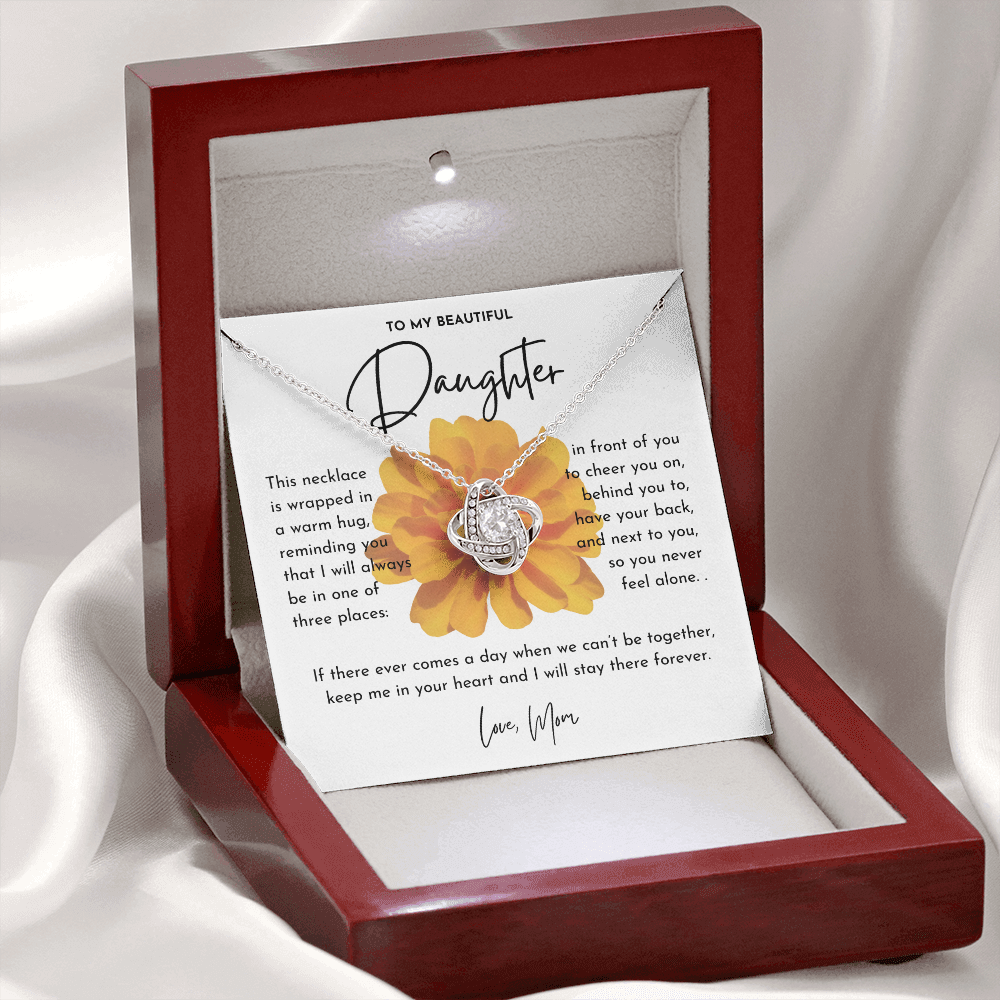 To My Beautiful Daughter - Love Knot Necklace