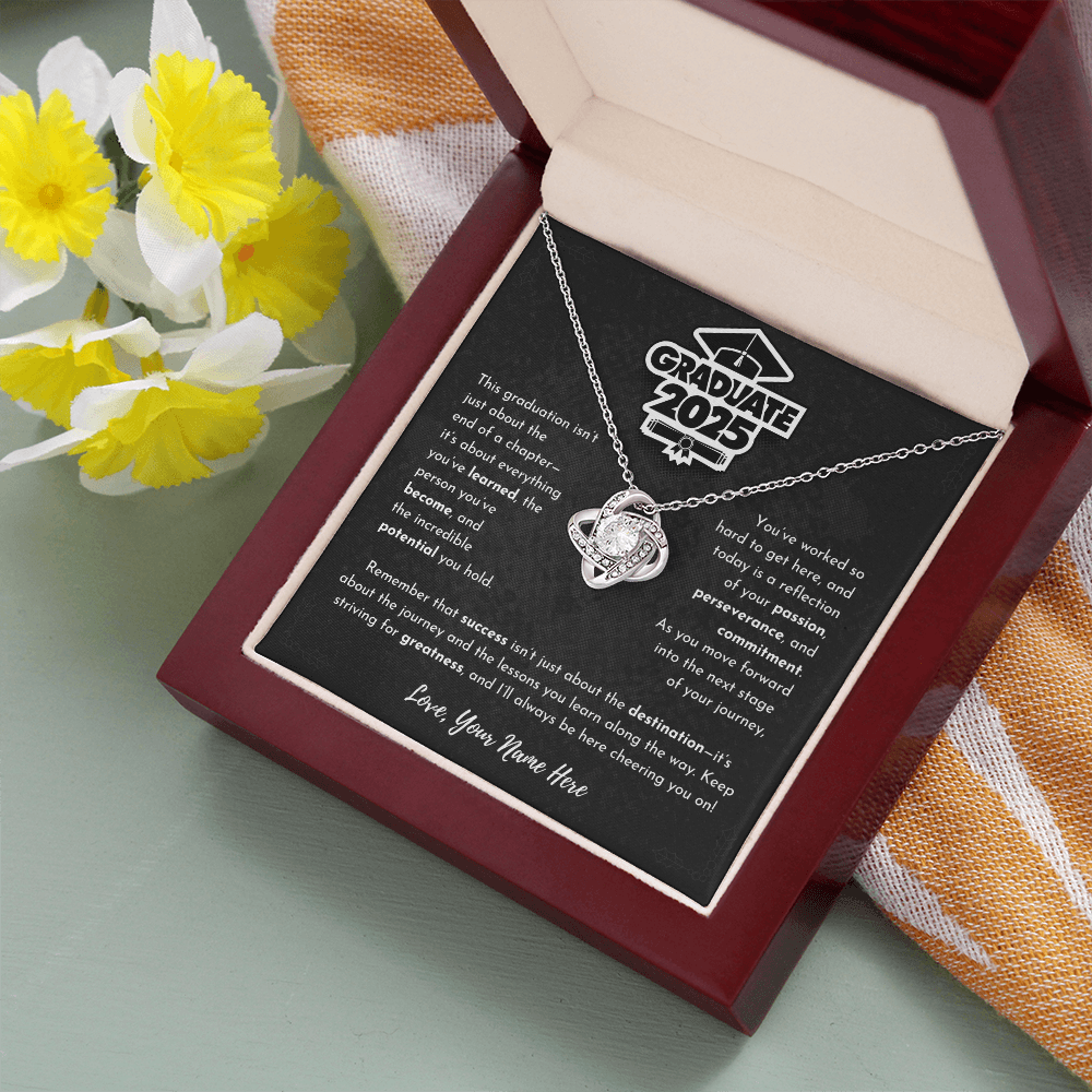 Personalized Graduation Gift 2025 - Love Knot Necklace