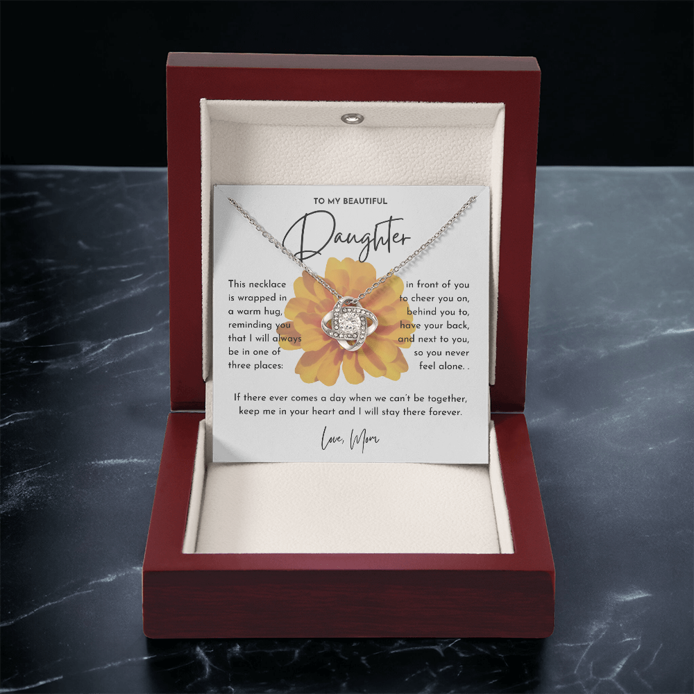 To My Beautiful Daughter - Love Knot Necklace