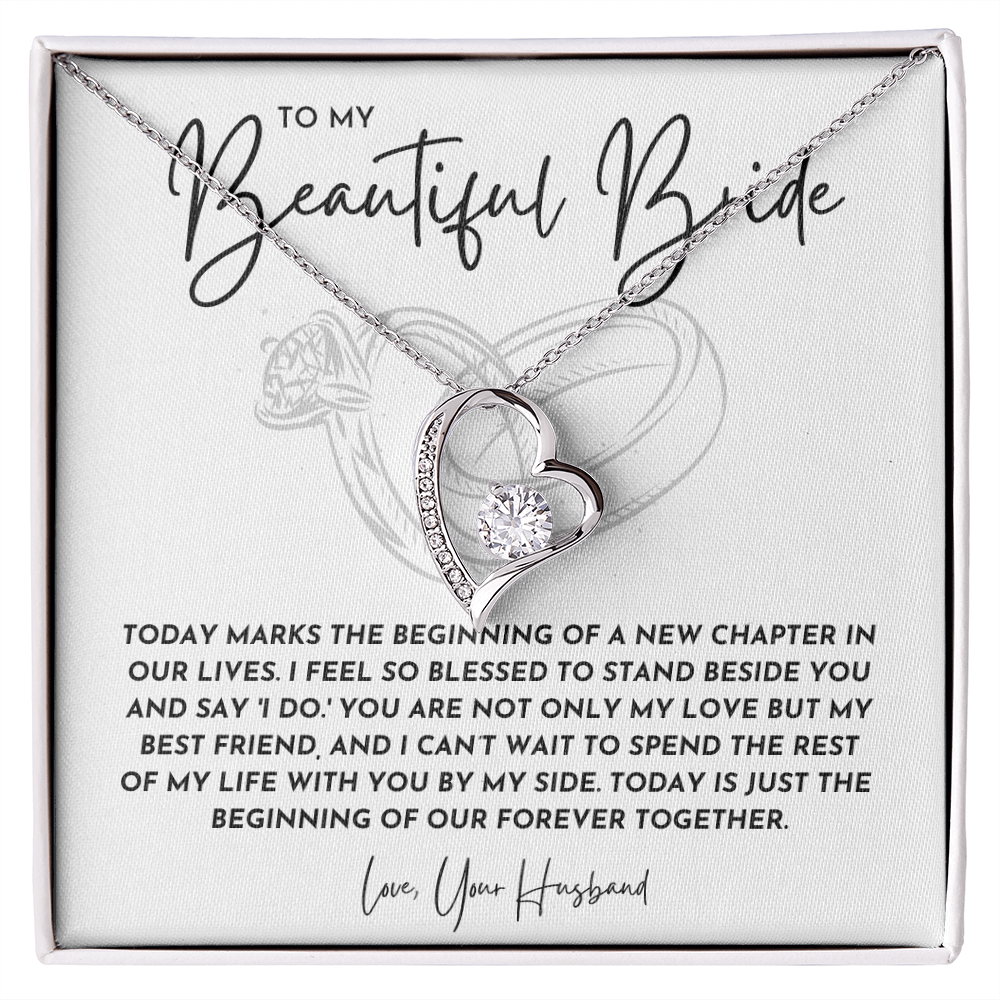 To My Beautiful Bride - Forever Love Necklace