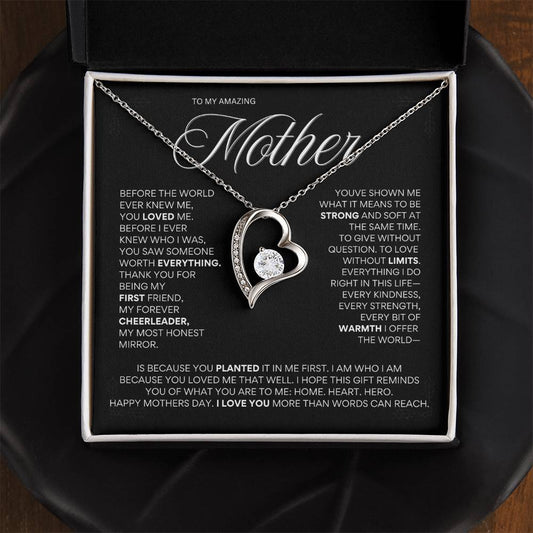 “You Loved Me Before I Knew Myself” – Heart Necklace for Mom