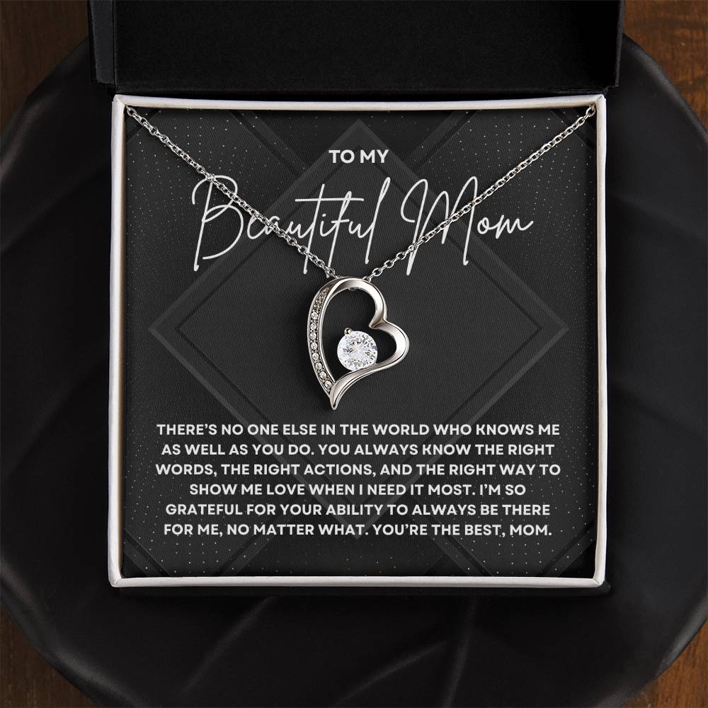 To My Beautiful Mom - Forever Love Necklace