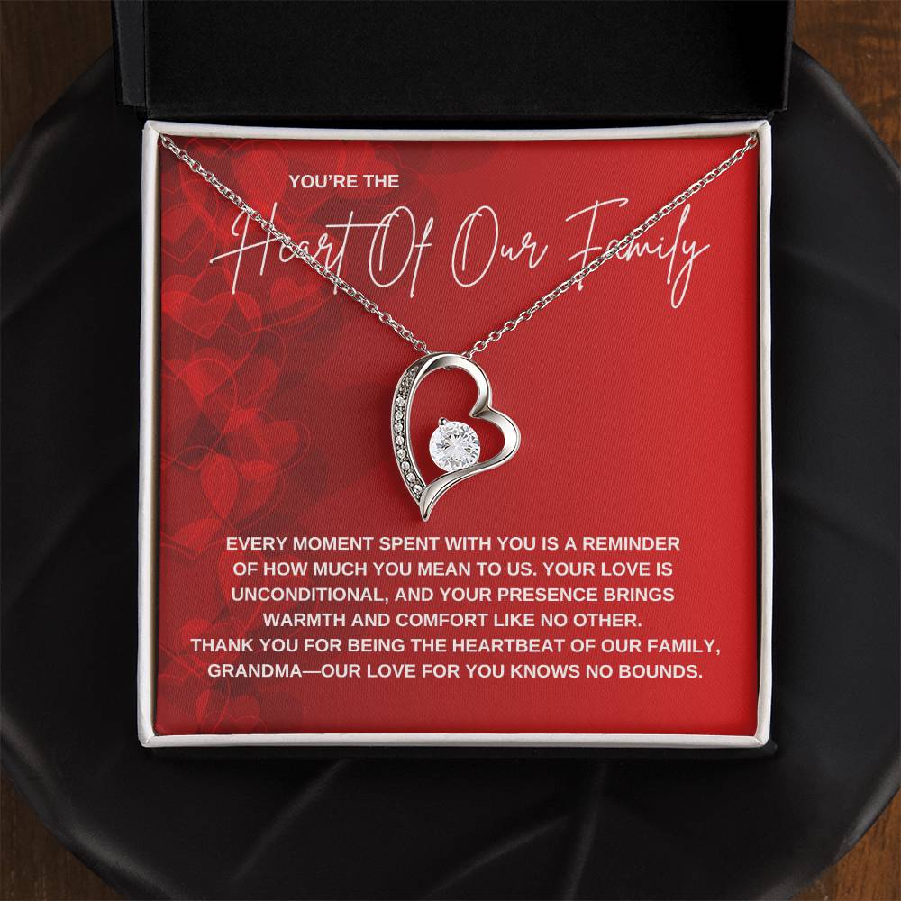 Grandma Heart Necklace Gift from Grandchildren | Birthday, Mother’s Day, Christmas Gift for Nana or Mimi