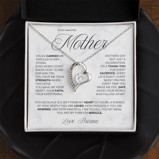 “You Gave Me Your Heart, Your Faith, Your Everything” – Mother’s Day Heart Necklace | Gift of Gratitude from Daughter