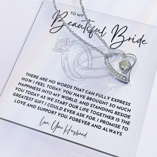 To My Beautiful Bride - Forever Love Necklace