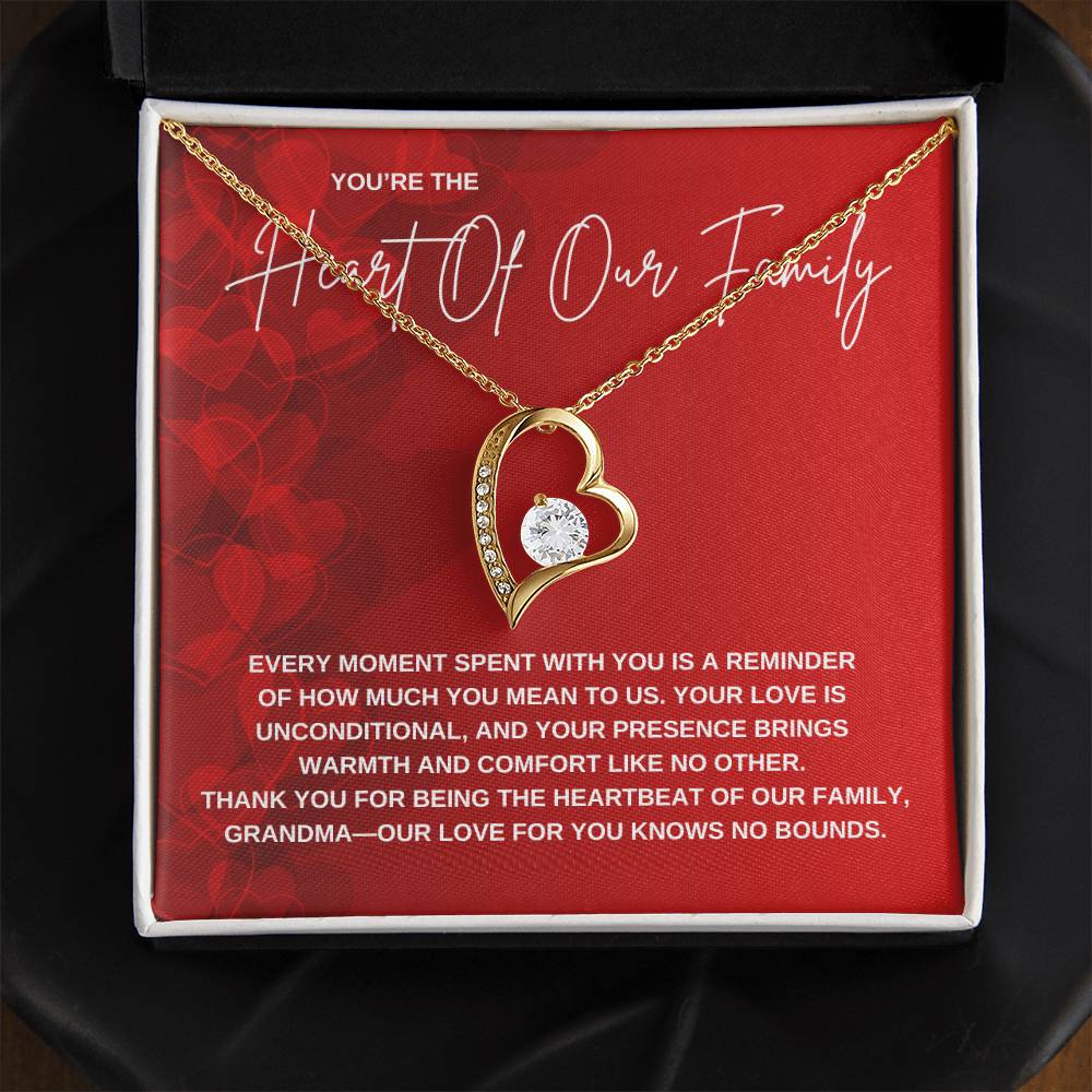 Grandma Heart Necklace Gift from Grandchildren | Birthday, Mother’s Day, Christmas Gift for Nana or Mimi