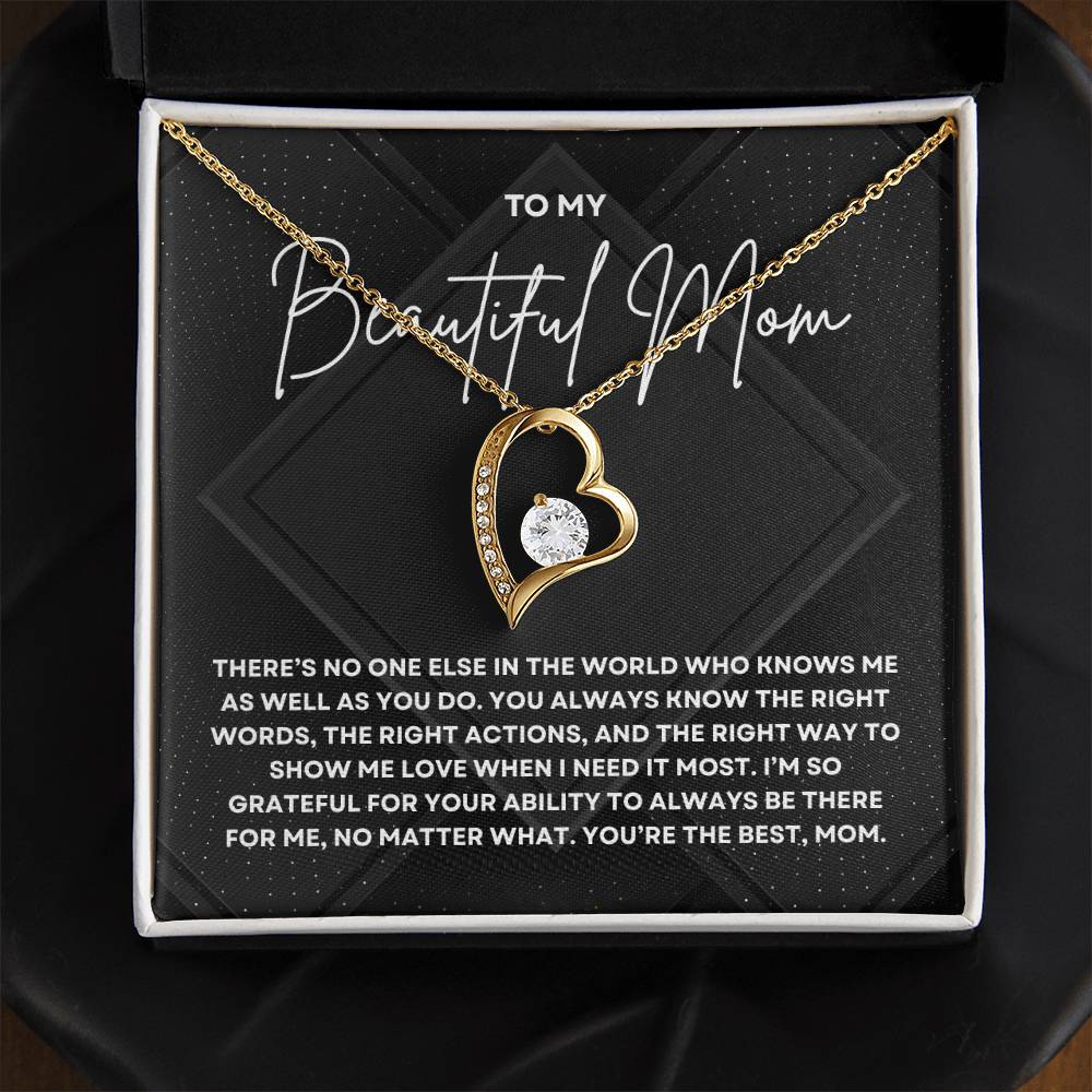 To My Beautiful Mom - Forever Love Necklace