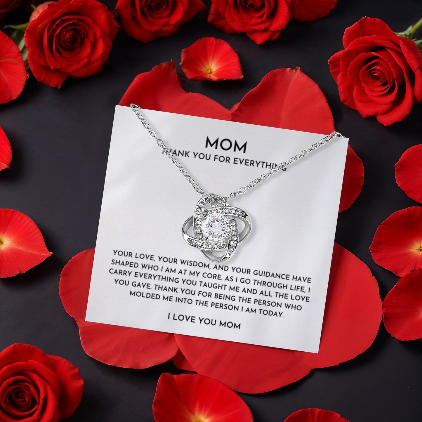 Mom, Thank You For Everything - Love Knot Necklace