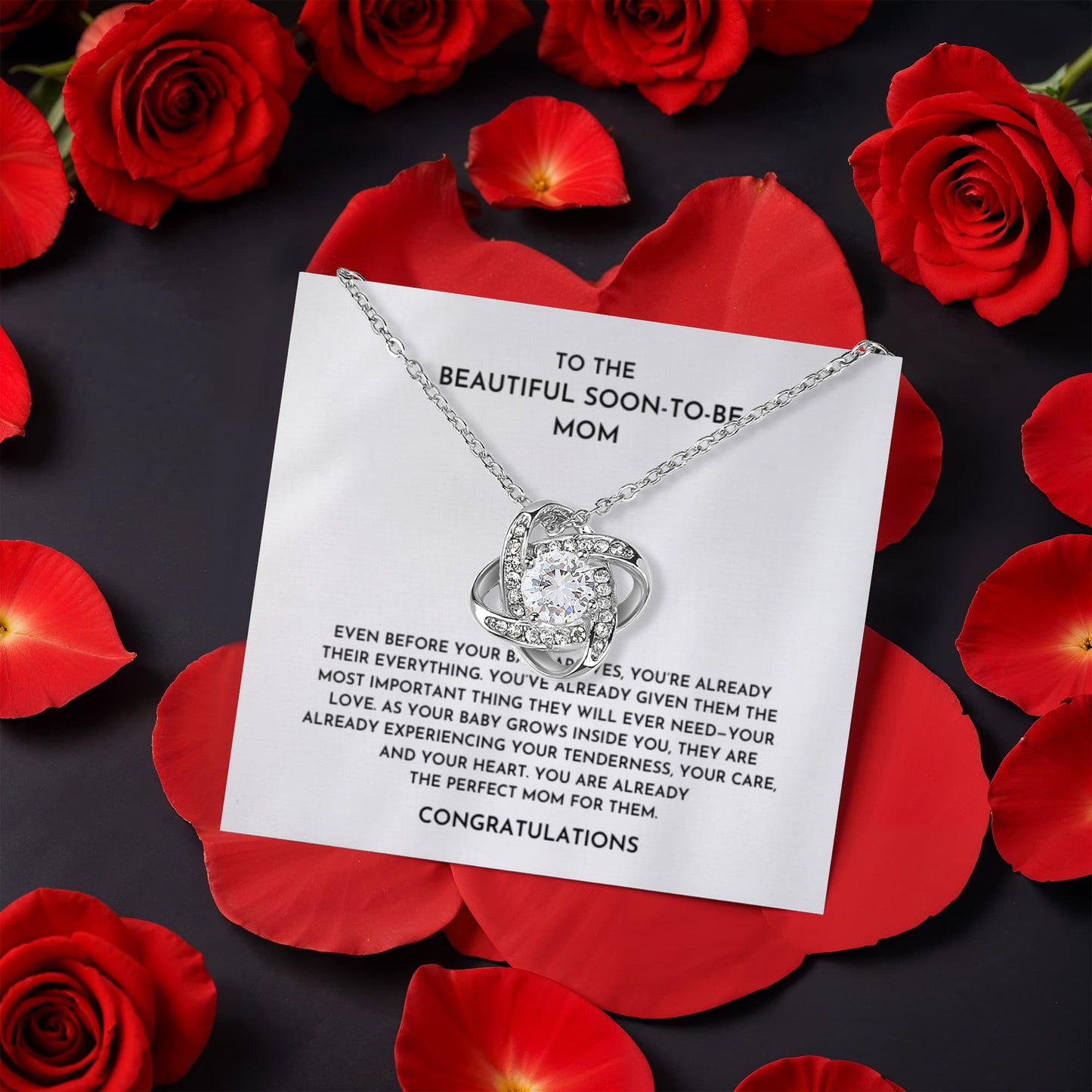 To The Beautiful Soon-To-Be Mom - Love Knot Necklace