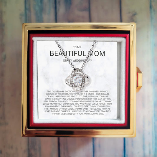 Wedding Day Gift for Mom | Love Knot Necklace from Daughter