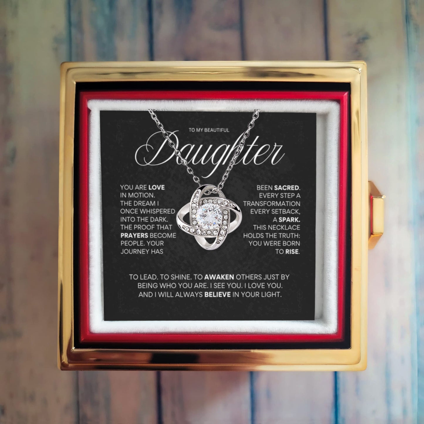 To My Daughter Graduation Necklace | Empowering Gift with Bold Message