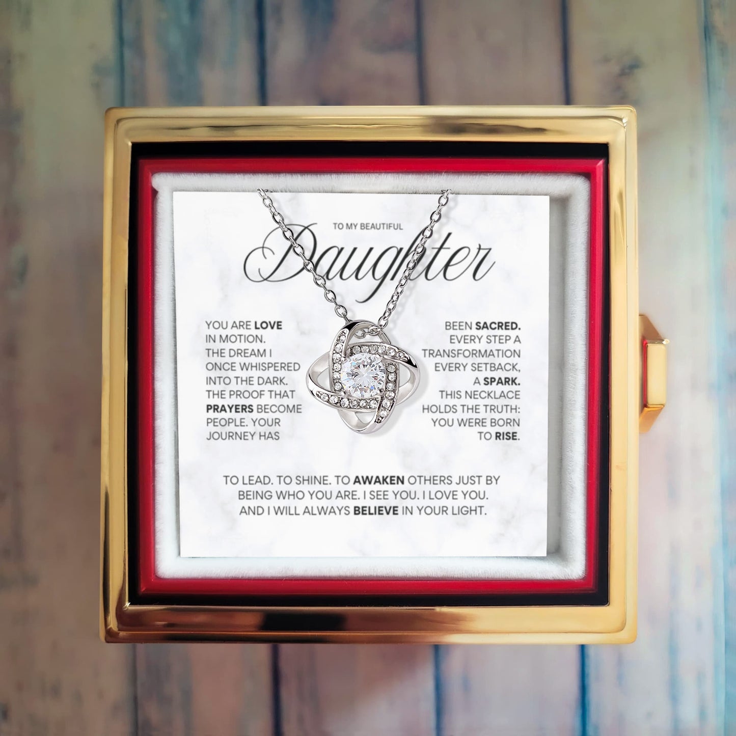 To My Daughter Graduation Necklace | Spiritual Message Card Gift