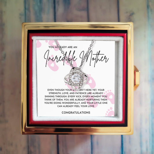 You Already Are An Incredible Mother Necklace- Rotating Rose Box