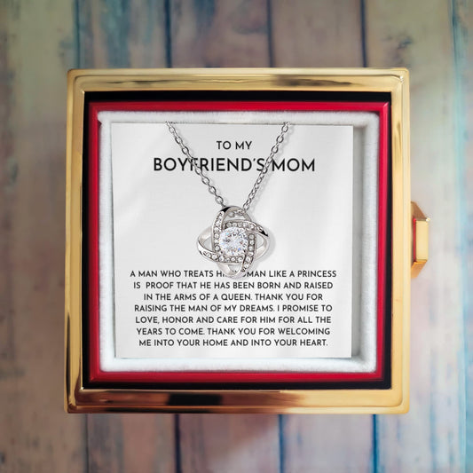 To My Boyfriends Mom - Love Knot Necklace