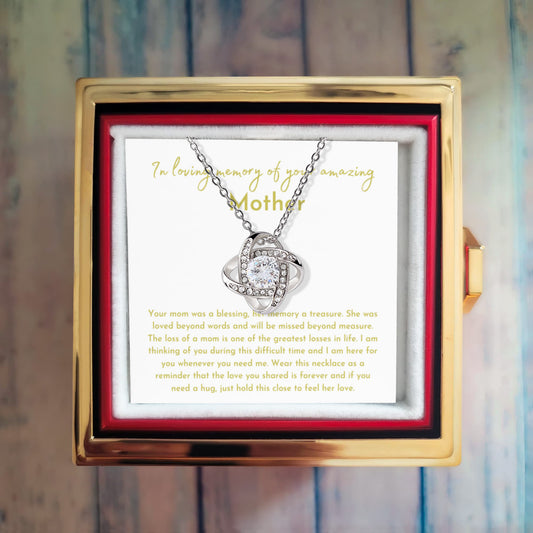 In Loving Memory Of Your Amazing Mother - Love Knot Necklace