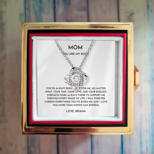 Mom, You Are My Rock - Love Knot Necklace