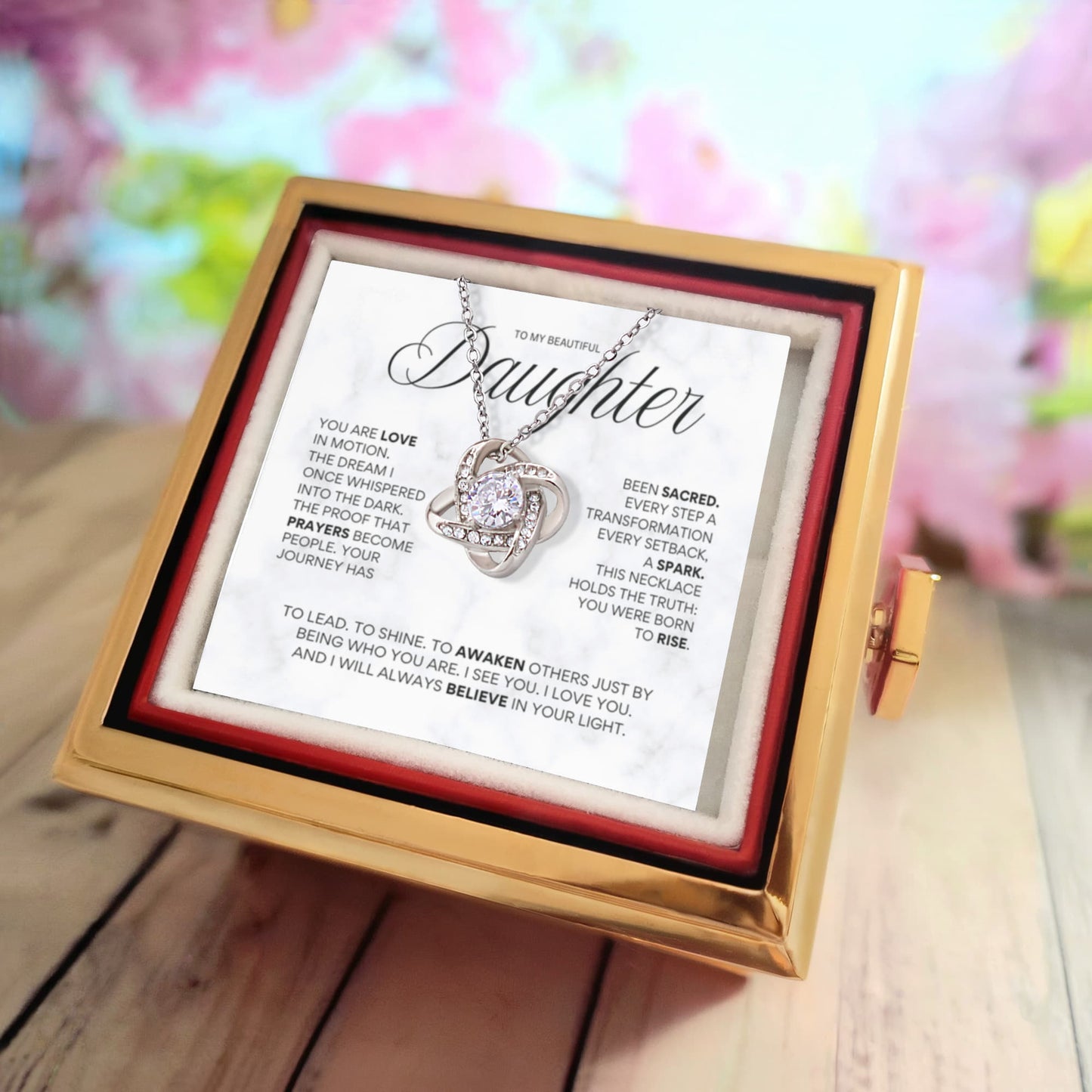 To My Daughter Graduation Necklace | Spiritual Message Card Gift