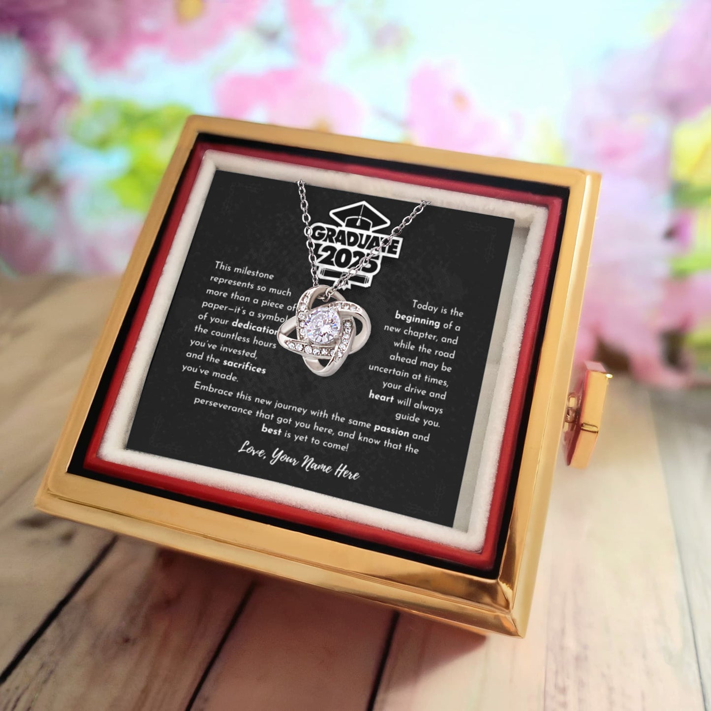 Graduation Gift 2025 - Rotating Rose Box
