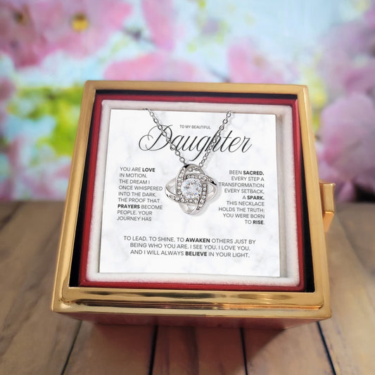 To My Daughter Graduation Necklace | Spiritual Message Card Gift
